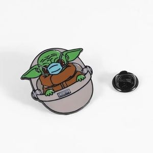 Healthcare Yoda Enamel Pin Nerdy Nurse Doctor Star Wars Covid Mask Scrubs Badge